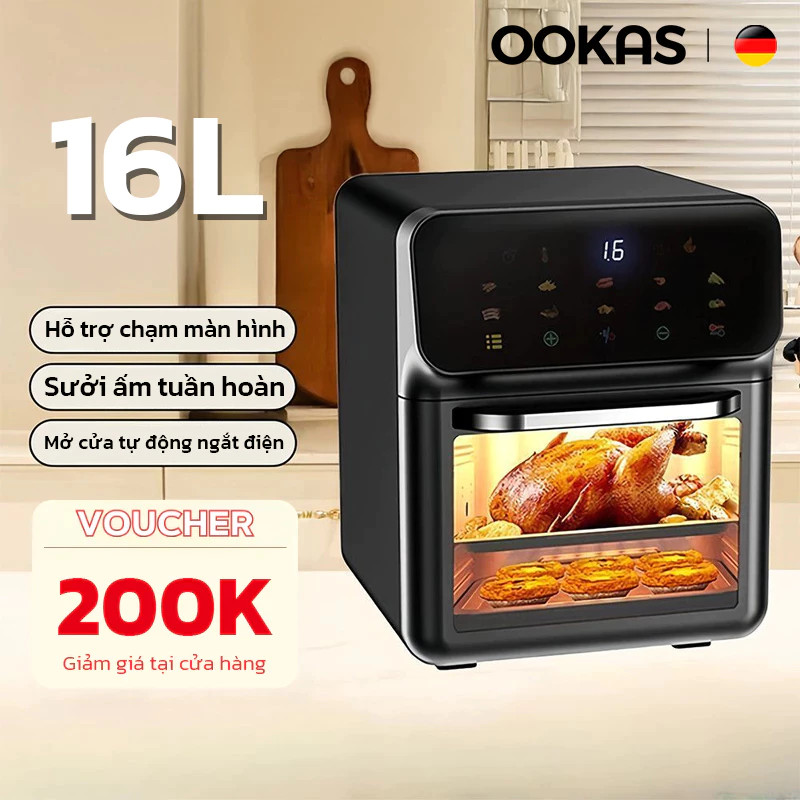 OOKAS Nồi Chiên Không Dầu 16L